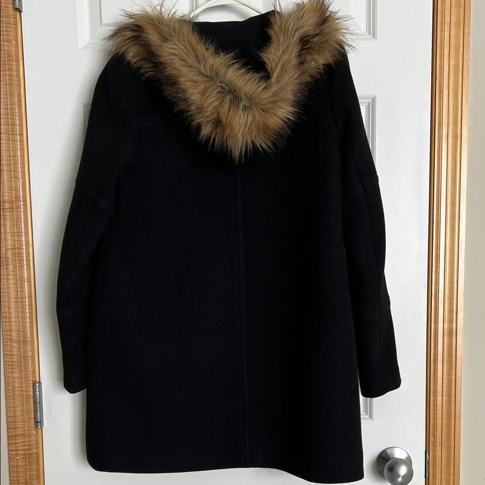 J. Crew Italian Stadium Cloth by Nello Gori Wool Parka Black Size 2 - Picture 3 of 8